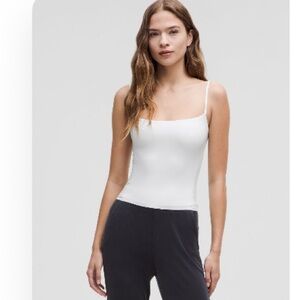 Lululemon Wundermost White Spaghetti-Strap Cami